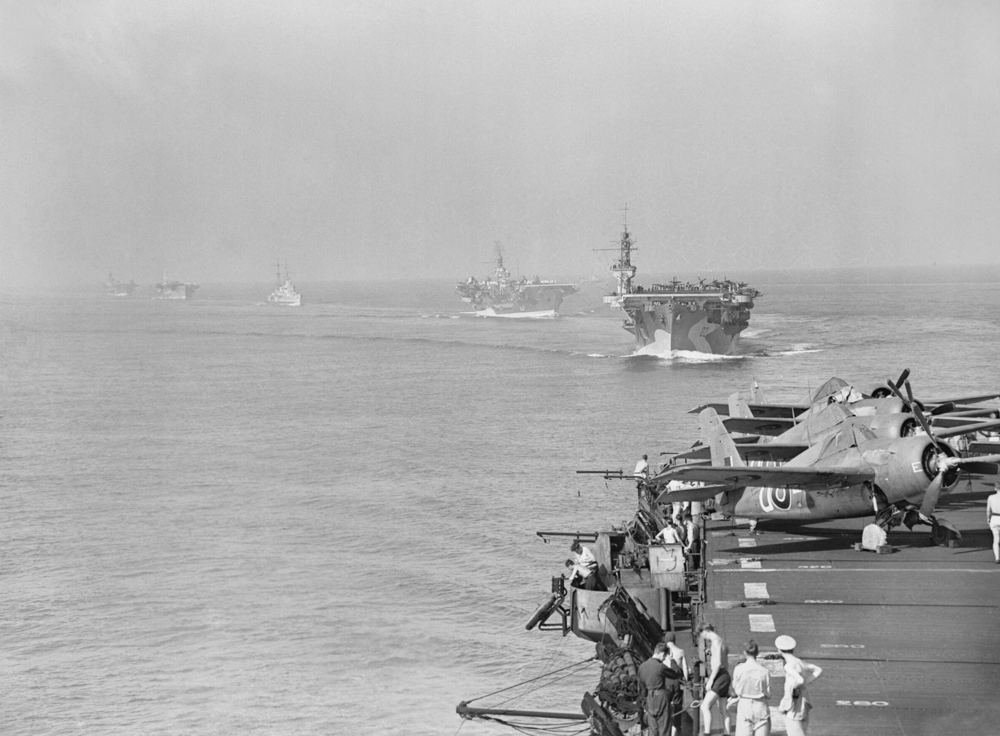 HMS Attacker and Khedive, just prior to Operation Dragoon
